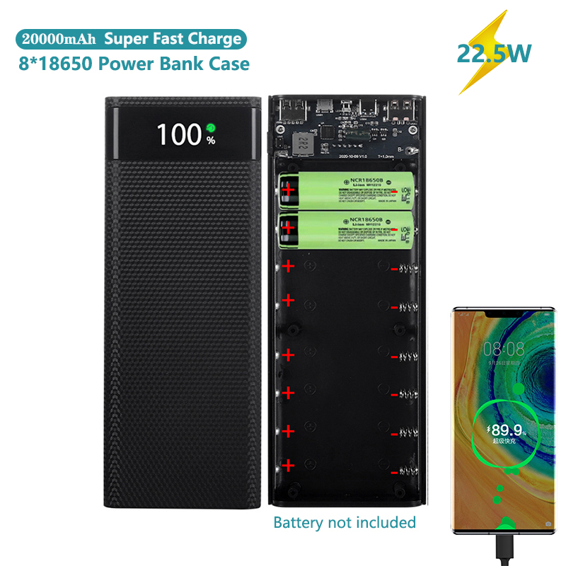 Battery Case Storage - 8*18650 Power Bank Cases Battery Holder