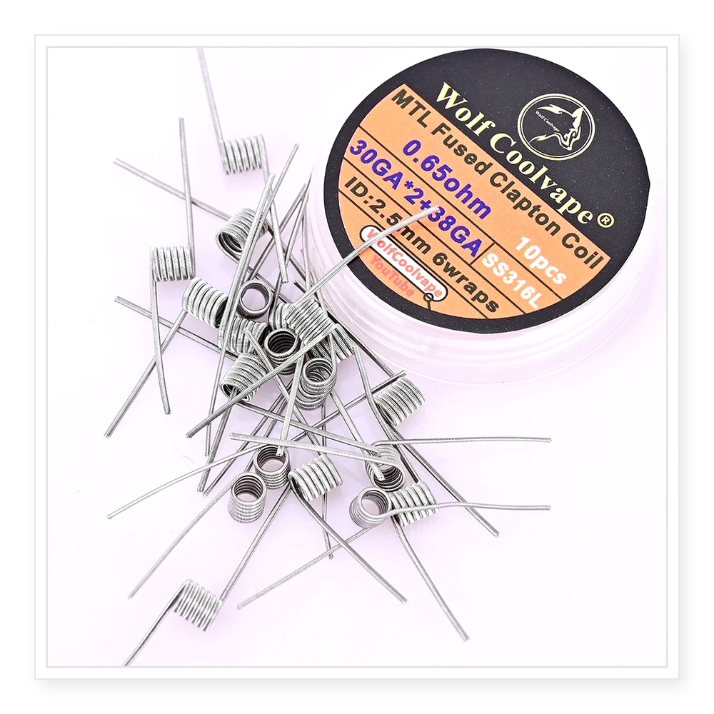 10pcs Wolfcoolvape MTL Fused C - đánh giá và giá Vape Coil Replacement