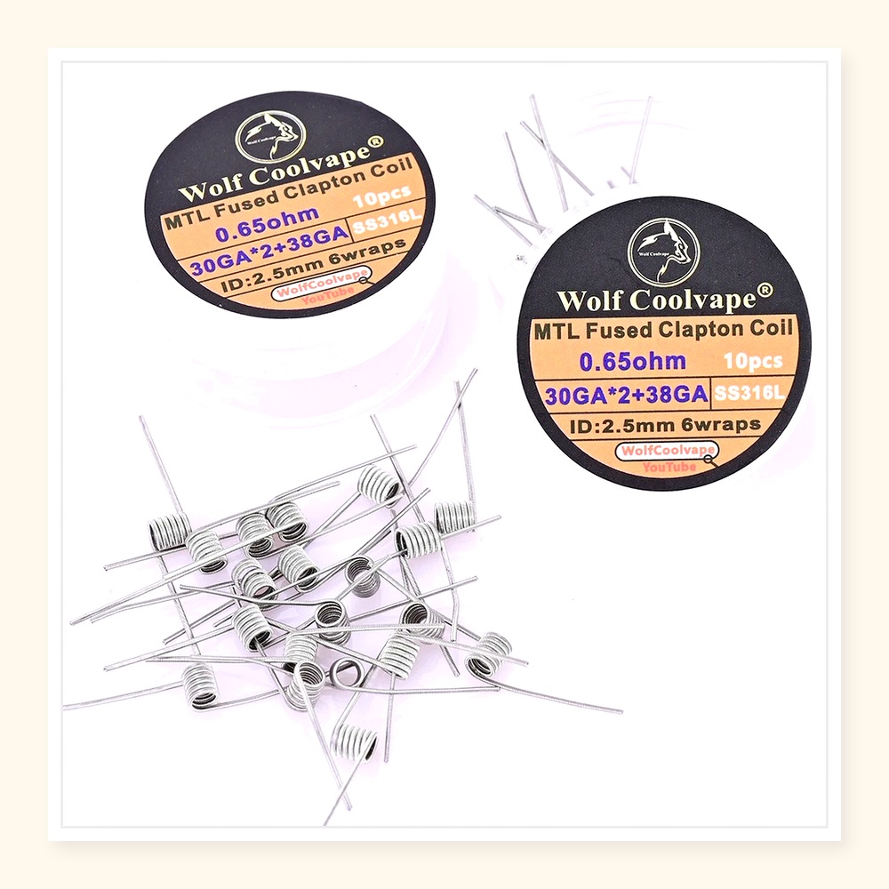 10pcs Wolfcoolvape MTL Fused C - đánh giá và giá Vape Coil Replacement