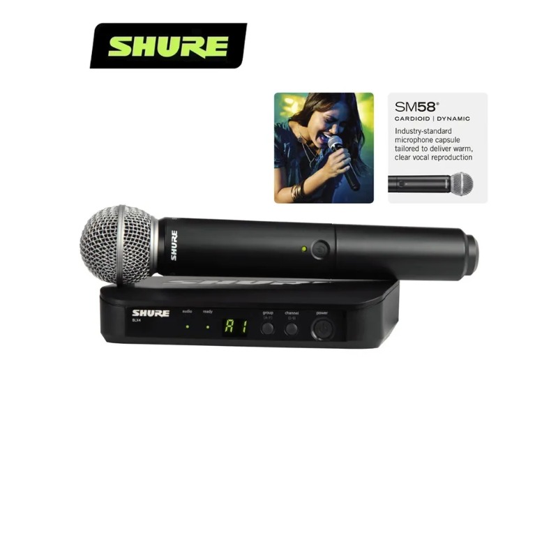 Shure BLX24 Wireless System Mi - đánh giá và giá Shure Mic Mv7