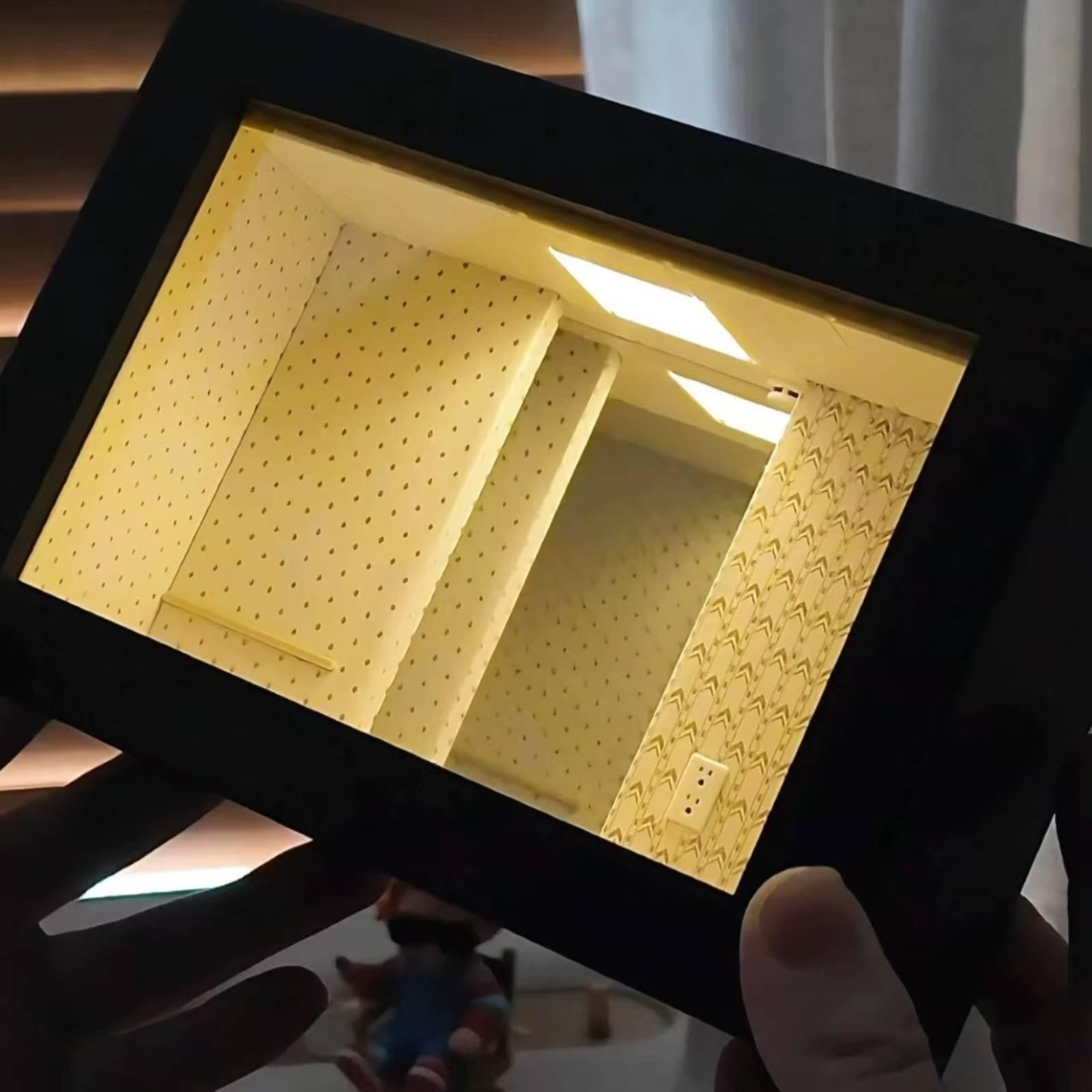 Wooden Shadow Box Endless Mirr - đánh giá và giá Battery Case Storage