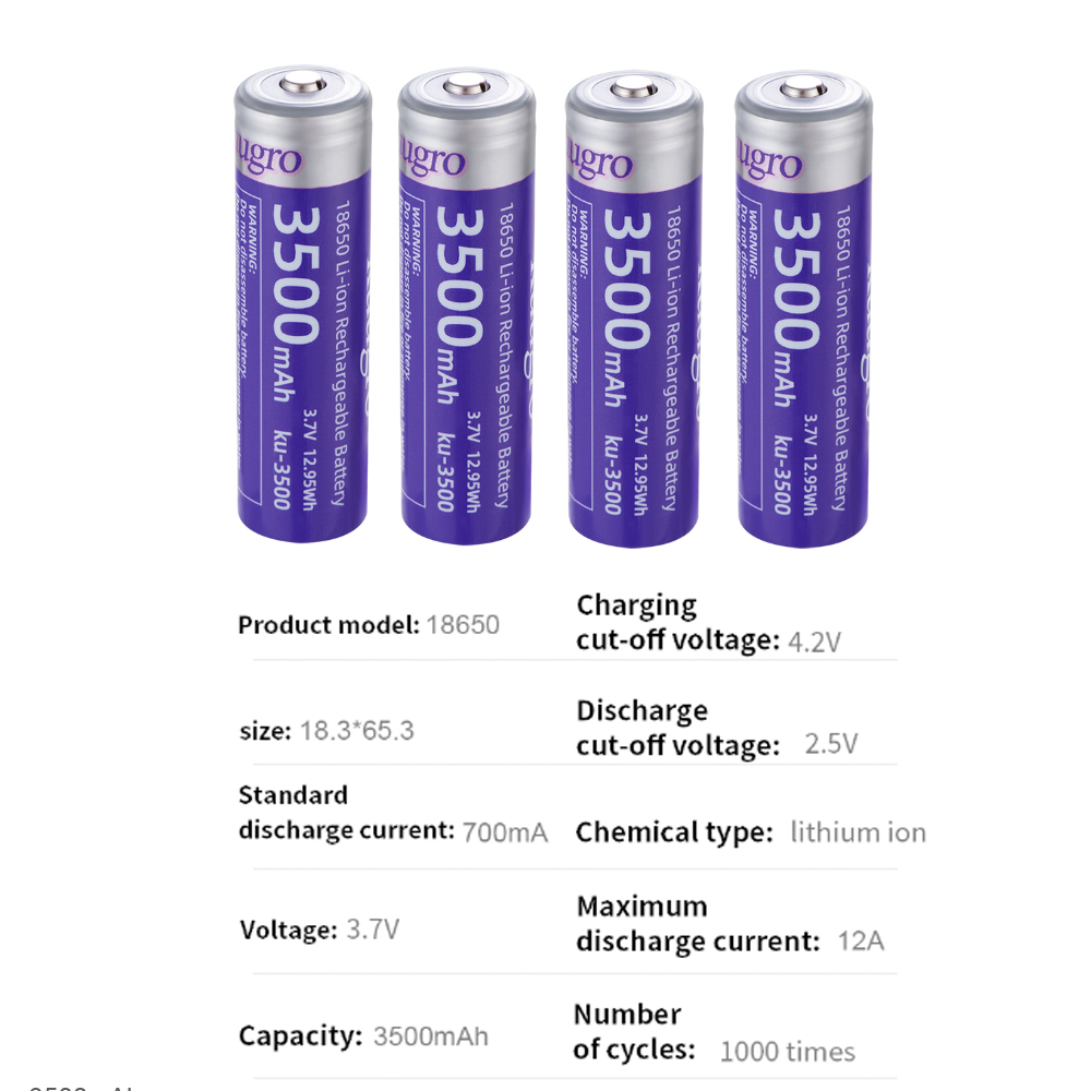 Kuugro Ku-3500 18650 Battery 3 - đánh giá và giá Vape Battery 18650